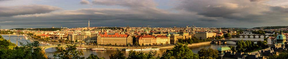 Vltava River and Prague Panorama