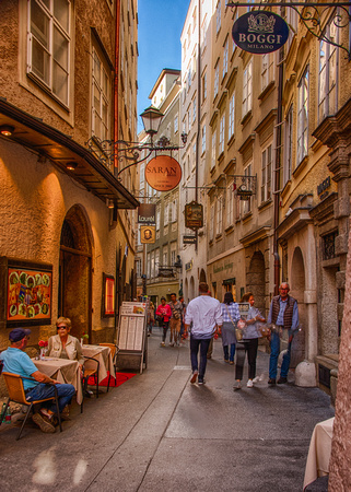 Old Town Salzburg Street Scene