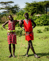 Male Maasai Villagers near Ololaimutiek