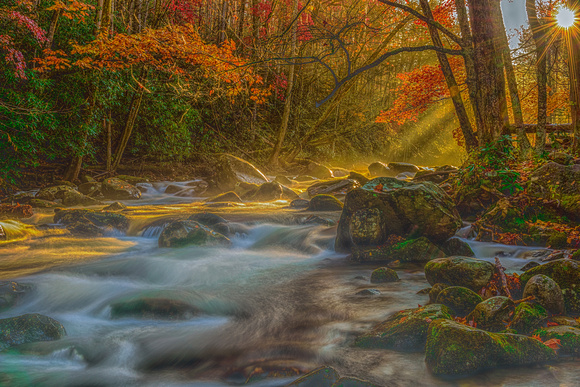 Sunrise - Little River in Elkmont Tennessee - Great Smoky Mountains National Park