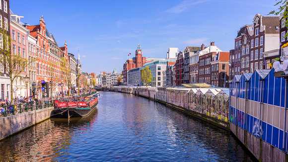 Amsterdam Canal near the Flower Market