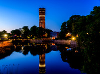 Kalmar Old Water Tower converted to Apartments at Dusk