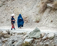 Woman in a Full Burka in Afghanistan Trail