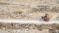 Motorcycle in Afghanistan Road