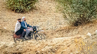 Motorcycle in Afghanistan Road