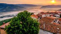 View from Motovun Wall at Sunrise