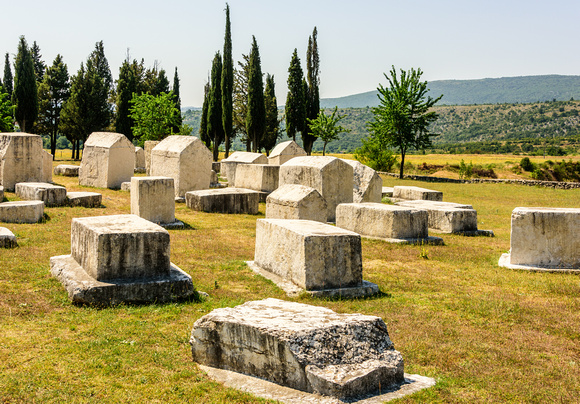 Medieval Stećci tombstones near Stolac