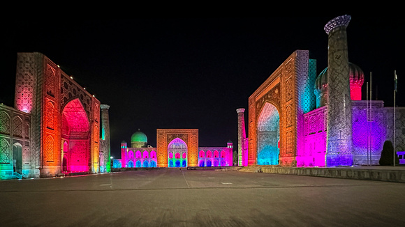 Registan Lighting Display - Samarkand Uzbekistan