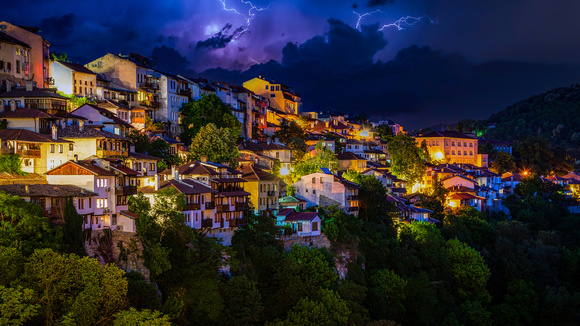 Thunderstorm Over Veliko Tarnovo from Hotel Gurko