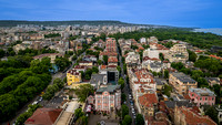 Varna Skyline and the Black Sea Looking North from Top of Cherno More Hotel & Casino