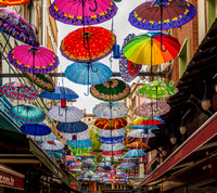 Umbrella Street in the Asian side of Istanbul