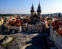 Tyn Church and Old Town Square from Old Town Hall - Prague