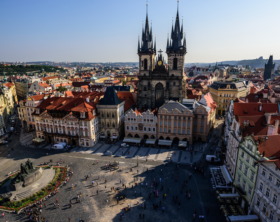 Tyn Church and Old Town Square from Old Town Hall - Prague