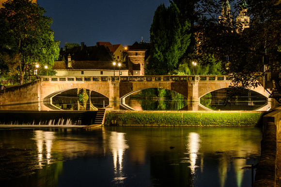 Pegnitz River at Night - Nuremberg
