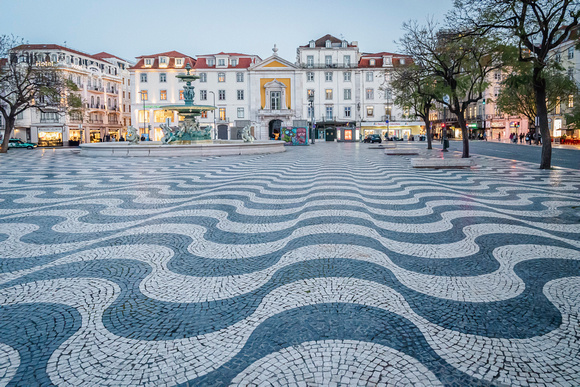 Mosaic Tile in Praca dos Restauradores - Lisbon