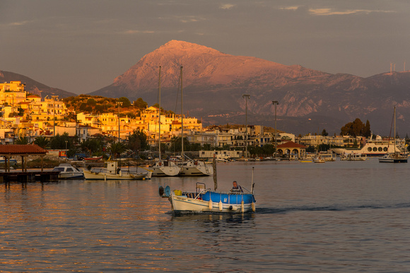 Early Morning in Poros from Ferry Boat
