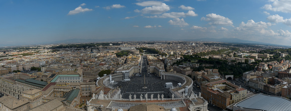 Rome view from St. Peter's Basilica Dome