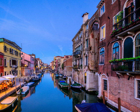 Venice Italy Canal Scene at Twilight
