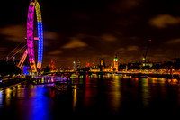 London Eye and Big Ben from Golden Jubilee Bridge