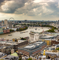 London and the River Thames from St. Paul's Cathedral Dome