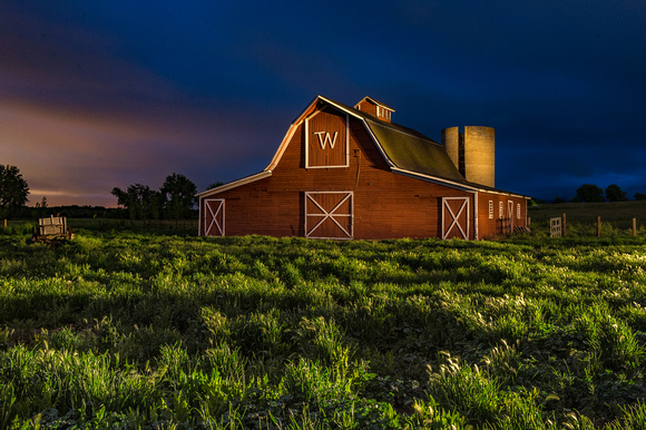 Light Painting a Barn in Longmont