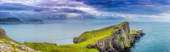 Neist Point Light House Panorama - Isle of Skye, Scotland