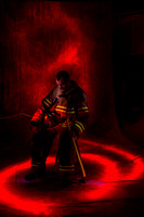 Portrait Light Painting of a Fireman