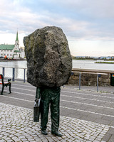 "Statue of a Faceless Bureaucrat" outside Reykjavík City Hall