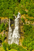 Brekkefossen Waterfall along Flamsbana Railroad