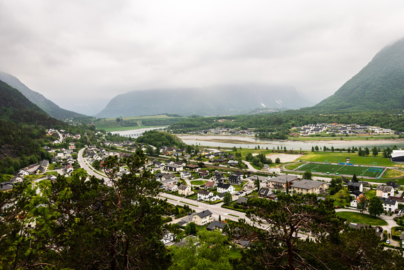 Andalsnes from trail to Rampestreken