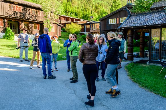 Hiking group  to Juvfossen Waterfall at Elveseter Hotel